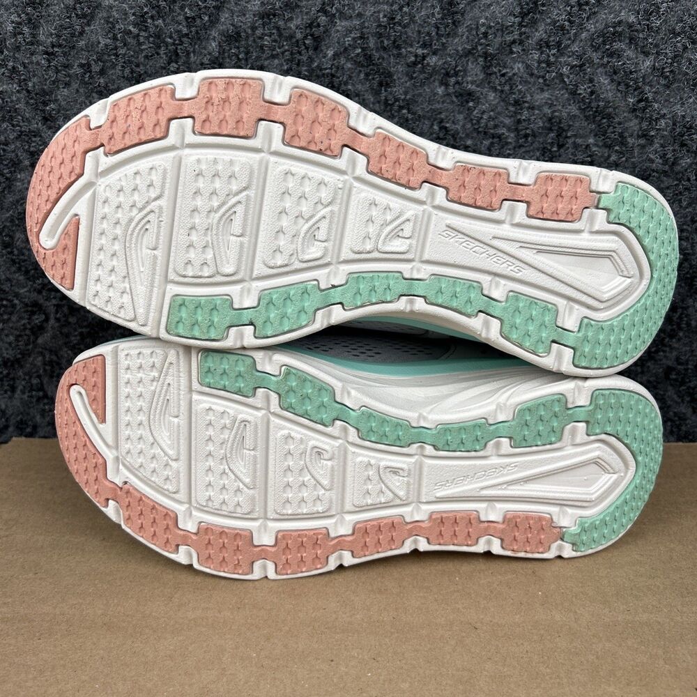 Skechers D'Lux Walker - Infinite Motion Women's 10 Gray Teal Pink Walking Shoes - Picture 10 of 10